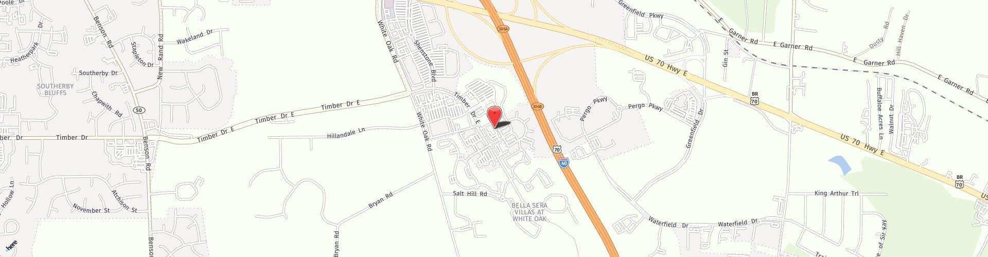 Location Map: 1325 Timber East Drive Garner, NC 27529