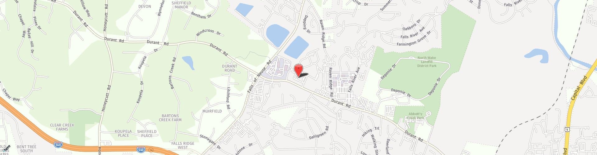 Location Map: 10880 Durant Road Raleigh, NC 27614
